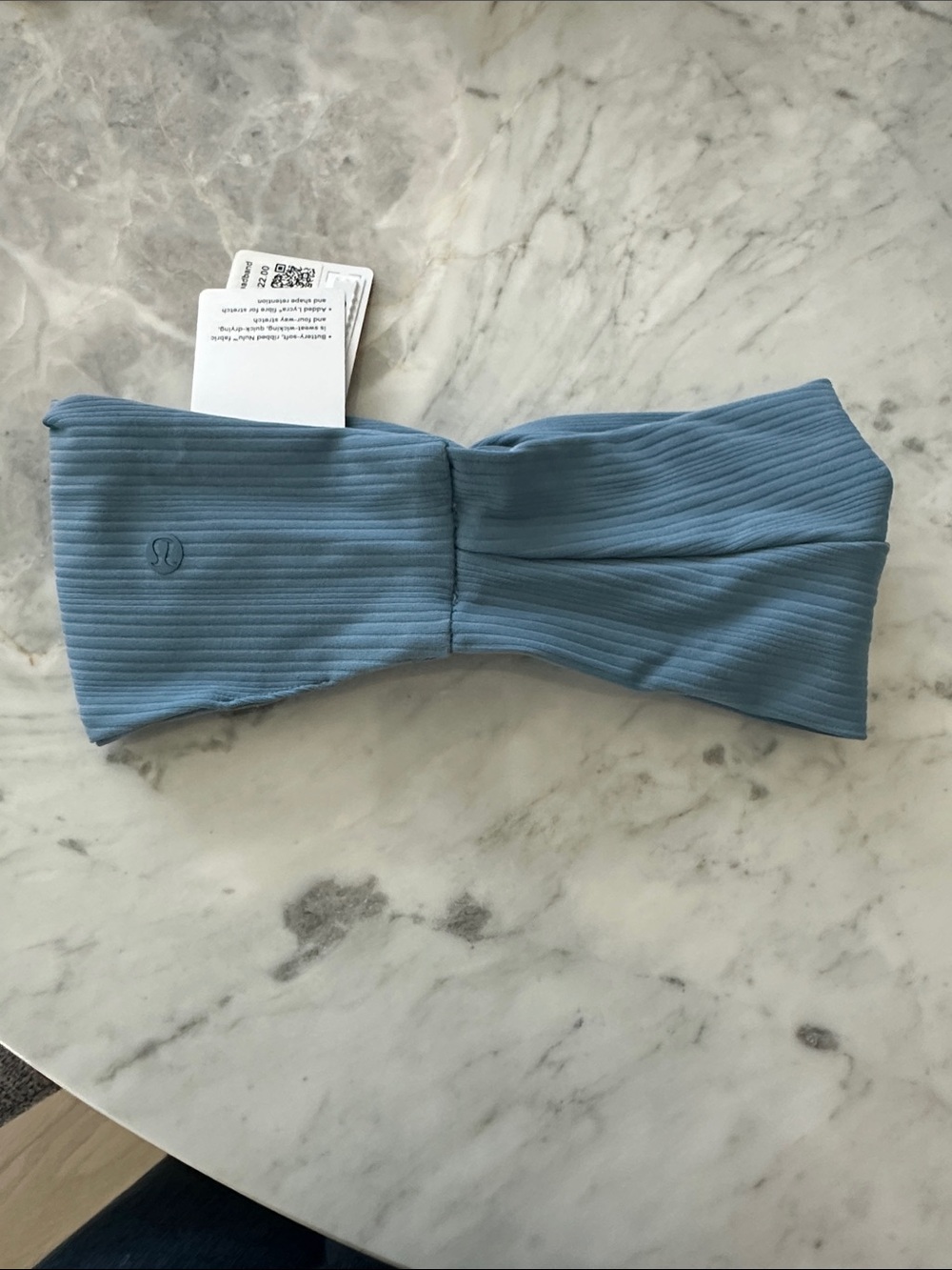 lululemon athletica Ribbed Nulu Twist-Front Headband — Utility Blue - Picture 4 of 5